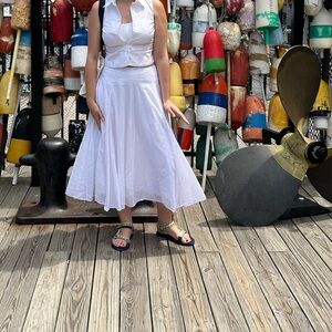 White Women's Skirt Cotton